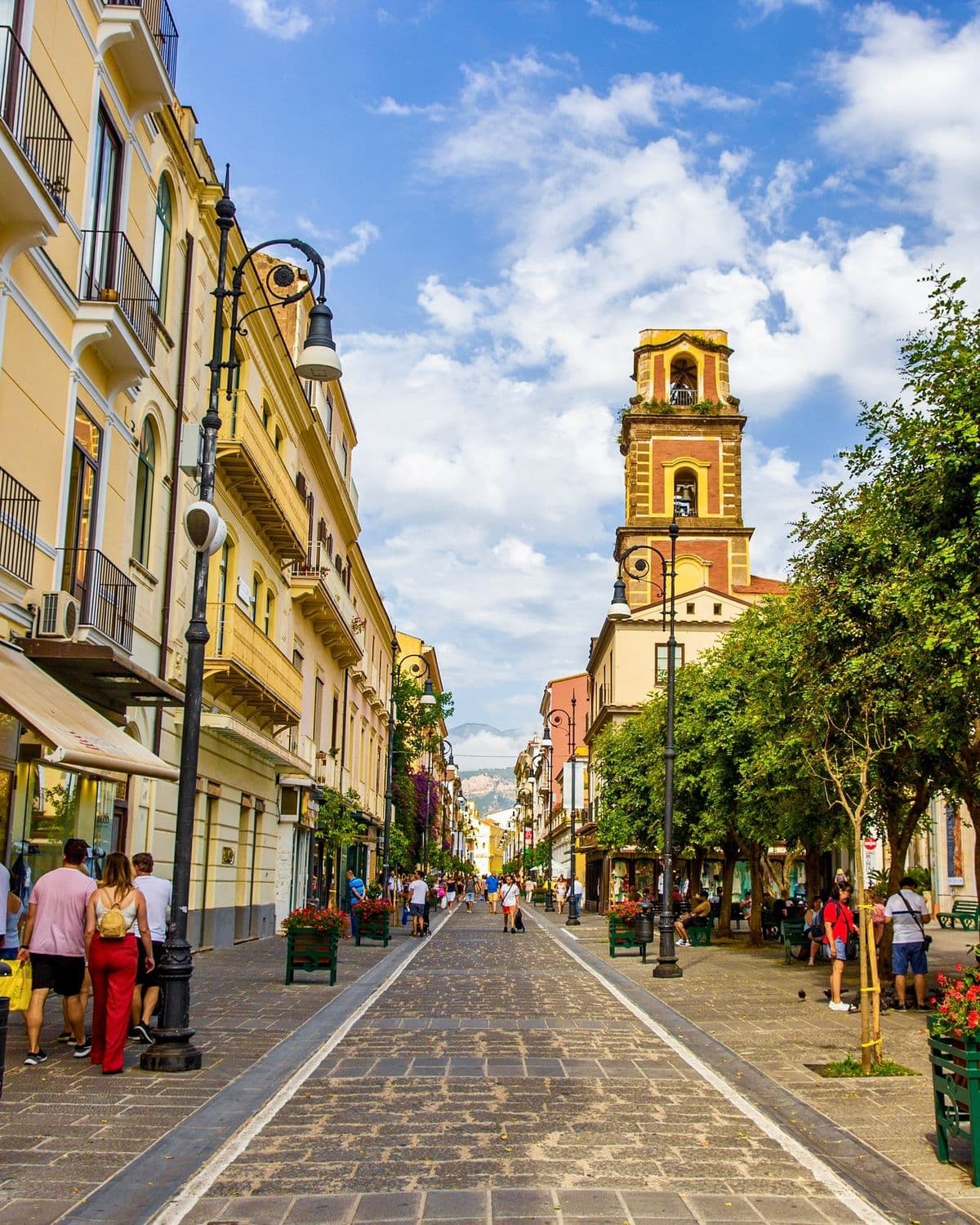 Veduta dei vicoli del centro storico di Sorrento